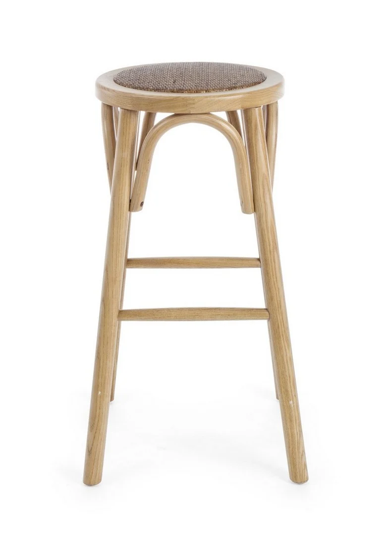 Sgabello da bar Circle per interno, Struttura In Legno Di Olmo, 40 x x 40 x 73 cm