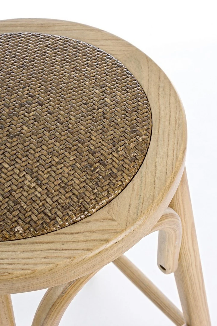 Sgabello da bar Circle per interno, Struttura In Legno Di Olmo, 40 x x 40 x 73 cm