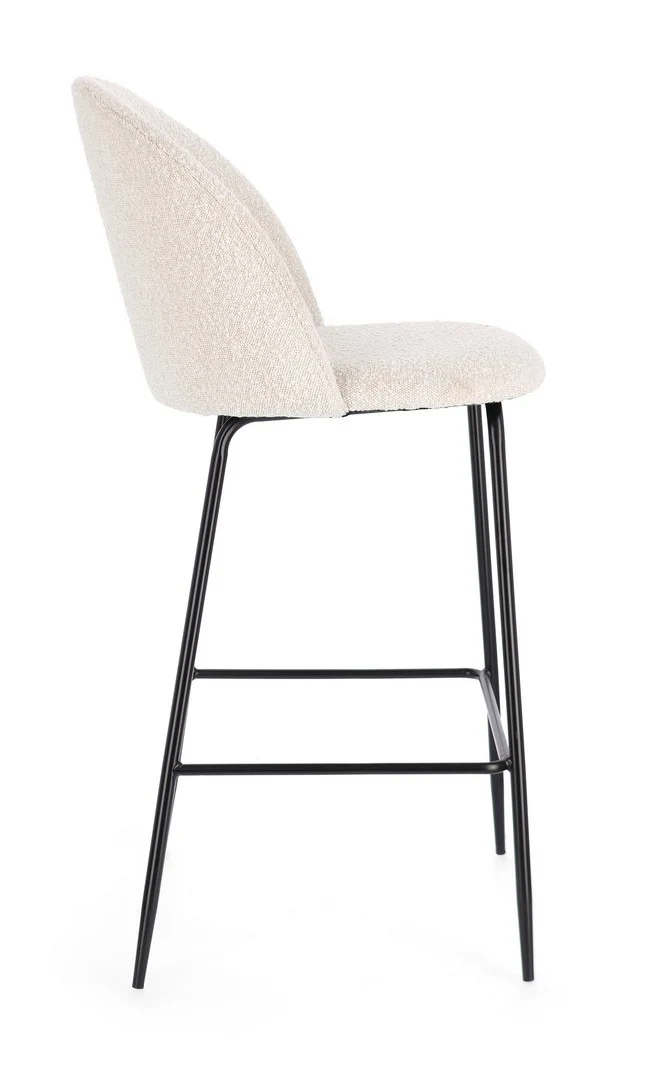 Sgabello da bar Carry per interno, Struttura In Acciaio E Compensato, 38 x x 38 x 75 cm