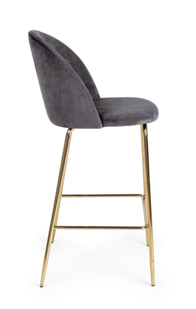 Sgabello da bar Carry per interno, Struttura In Acciaio E Compensato, 38 x x 38 x 75 cm
