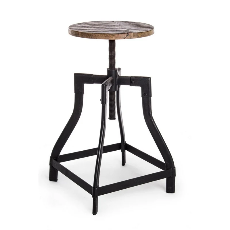 Sgabello per interno "Revolve" Struttura In Acciaio, 35 x 35 x 48/70 h cm