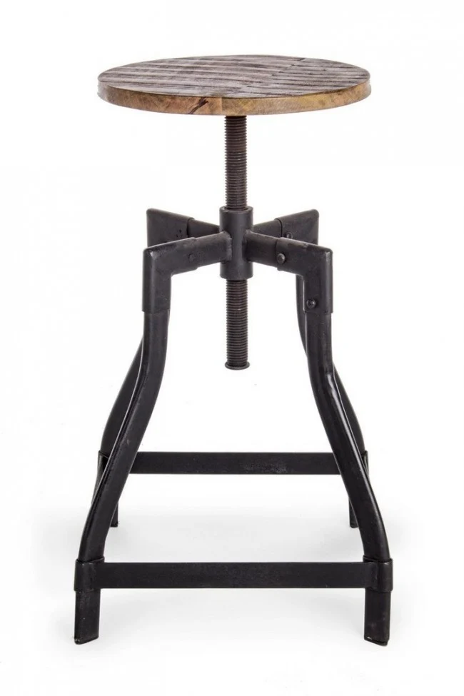 Sgabello per interno "Revolve" Struttura In Acciaio, 35 x 35 x 48/70 h cm