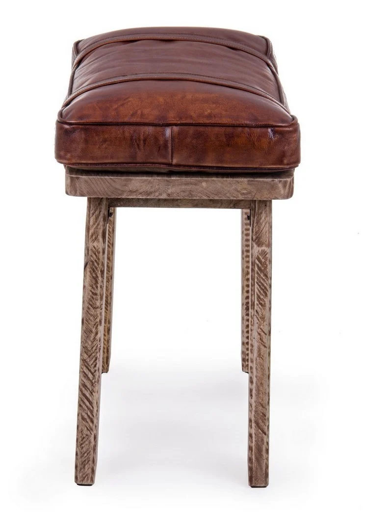 Sgabello per interno "Charleston" Struttura In Legno Di Mango, 54 x 30 x 53 h cm