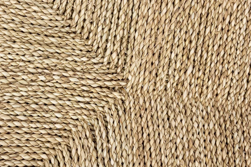 Sgabello per interno "Belinda" Struttura In Rami Di Teak, Finitura Naturale, 60 x 38 x 45 h cm