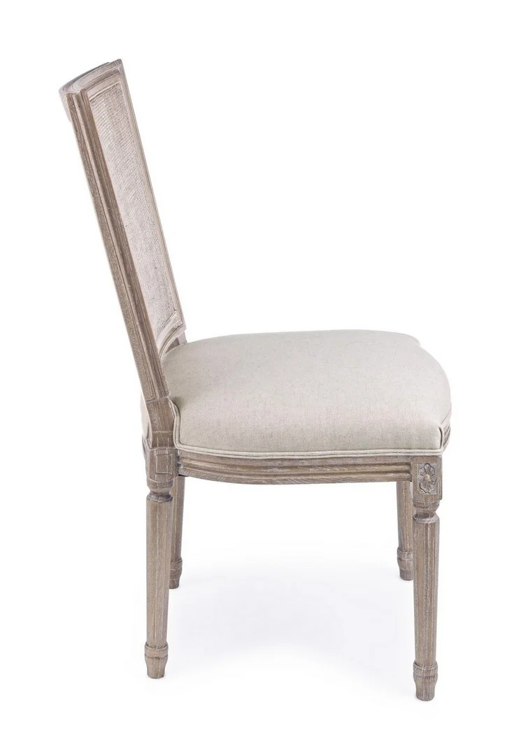 Sedia "Liliane" con struttura in legno di frassino, con cuscino da 48 x 65 x h 96 cm