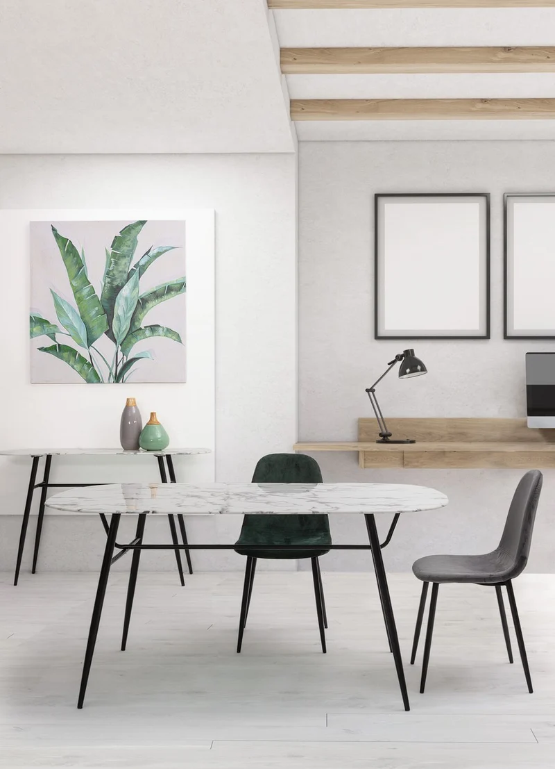 Sedia "Irelia" con struttura seduta e schienale in velluto, per arredo interno 52,5 x 42,5 x h 90 cm