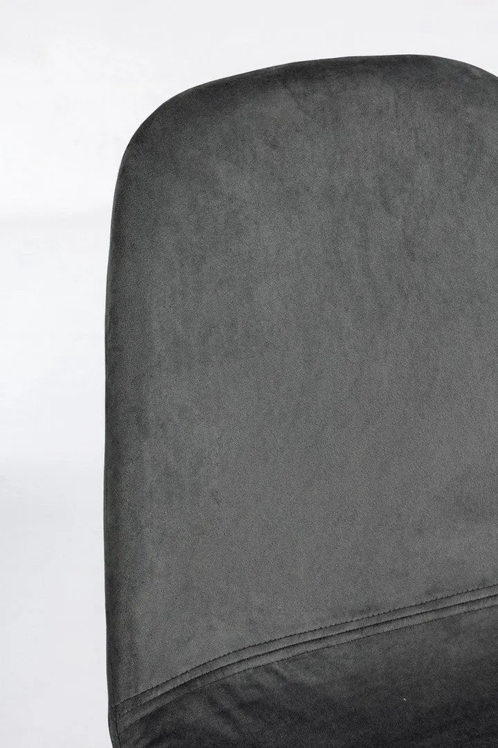 Sedia "Irelia" con struttura seduta e schienale in velluto, per arredo interno 52,5 x 42,5 x h 90 cm