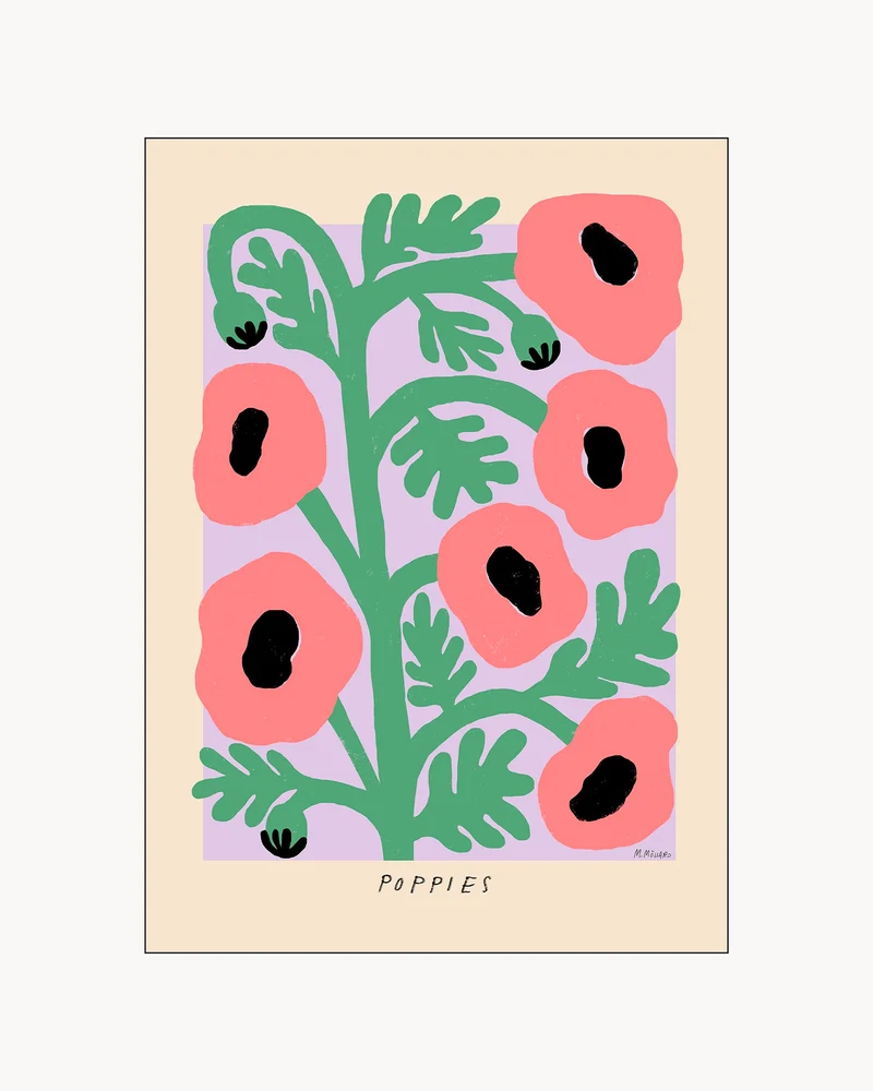 Stampa Pastel poppies