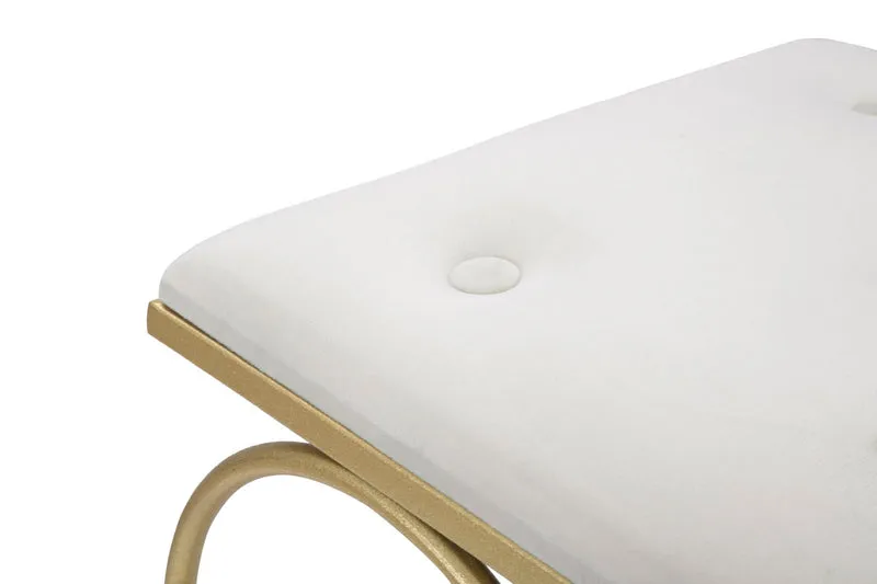 Sgabello "Heart" in poliestere struttura in metallo color oro per interni
