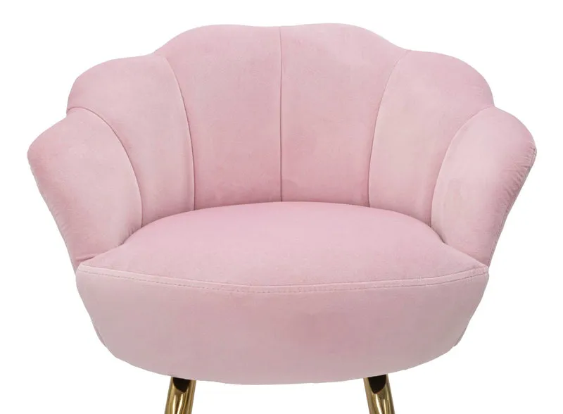 Sgabello da bar "Vienna" in tessuto gambe in metallo color oro per interni