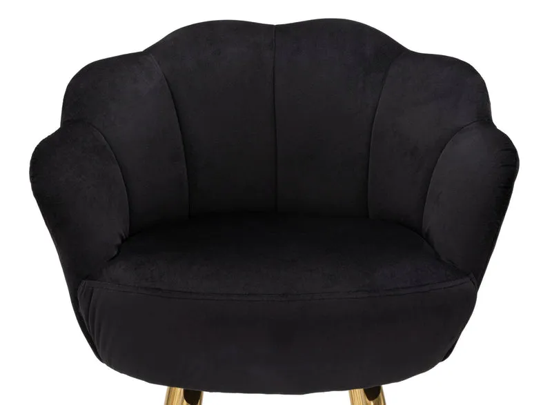 Sgabello da bar "Vienna" in tessuto gambe in metallo color oro per interni