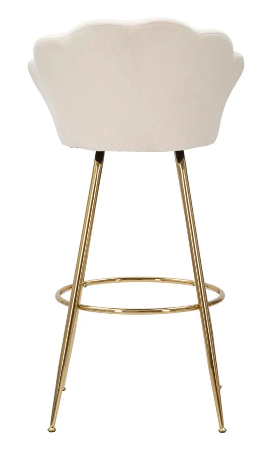 Sgabello da bar "Vienna" in tessuto gambe in metallo color oro per interni