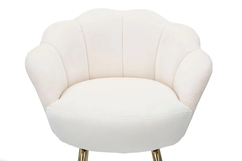 Sgabello da bar "Vienna" in tessuto gambe in metallo color oro per interni
