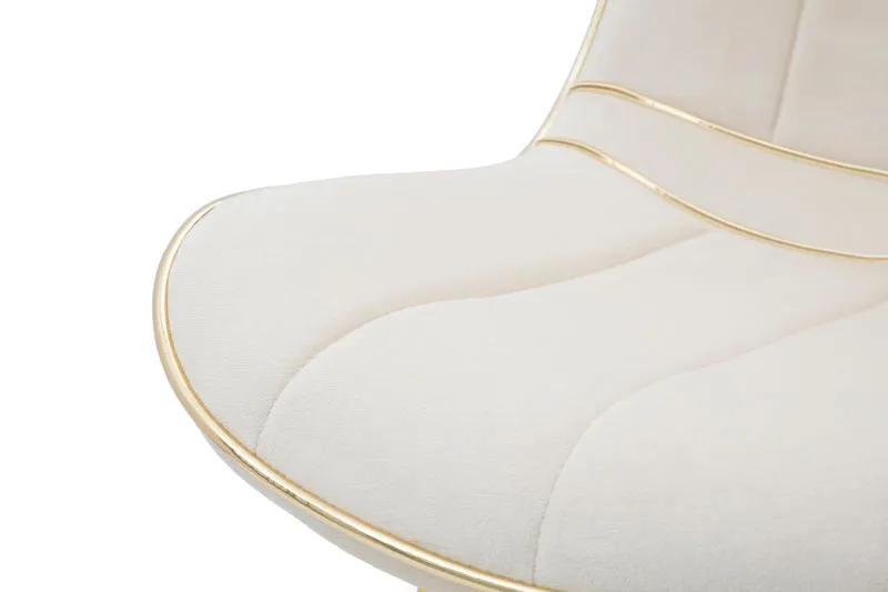 Sedia "Paris" in poliestere gambe in metallo color oro per interni
