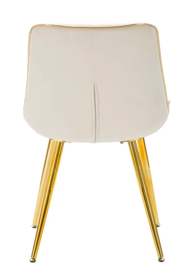 Sedia "Paris" in poliestere gambe in metallo color oro per interni