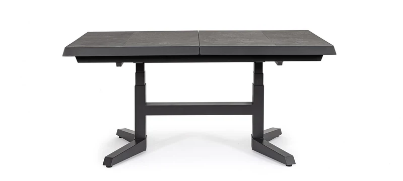 Tavolo allungabile "Robert" struttura in alluminio, piano in ceramica da 143/183 x 88 cm
