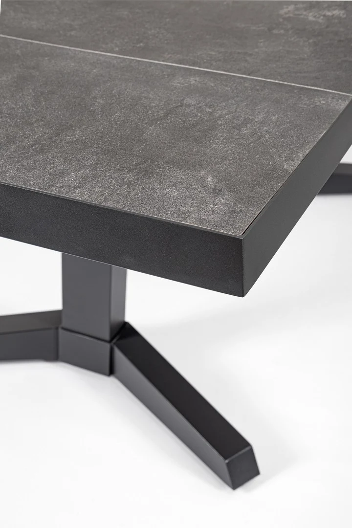 Tavolo allungabile "Robert" struttura in alluminio, piano in ceramica da 143/183 x 88 cm