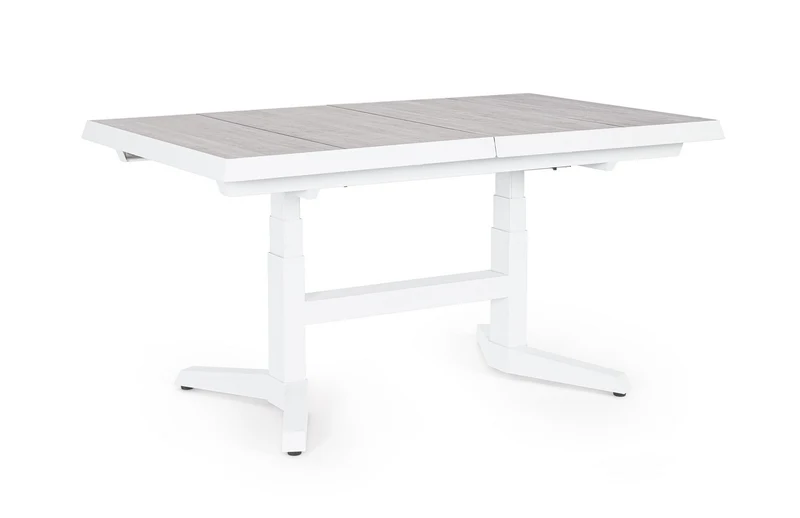Tavolo allungabile "Robert" struttura in alluminio, piano in ceramica da 143/183 x 88 cm