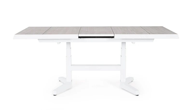 Tavolo allungabile "Robert" struttura in alluminio, piano in ceramica da 143/183 x 88 cm