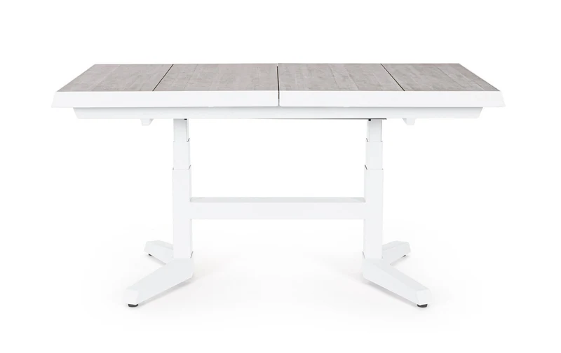 Tavolo allungabile "Robert" struttura in alluminio, piano in ceramica da 143/183 x 88 cm