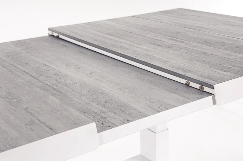 Tavolo allungabile "Robert" struttura in alluminio, piano in ceramica da 143/183 x 88 cm