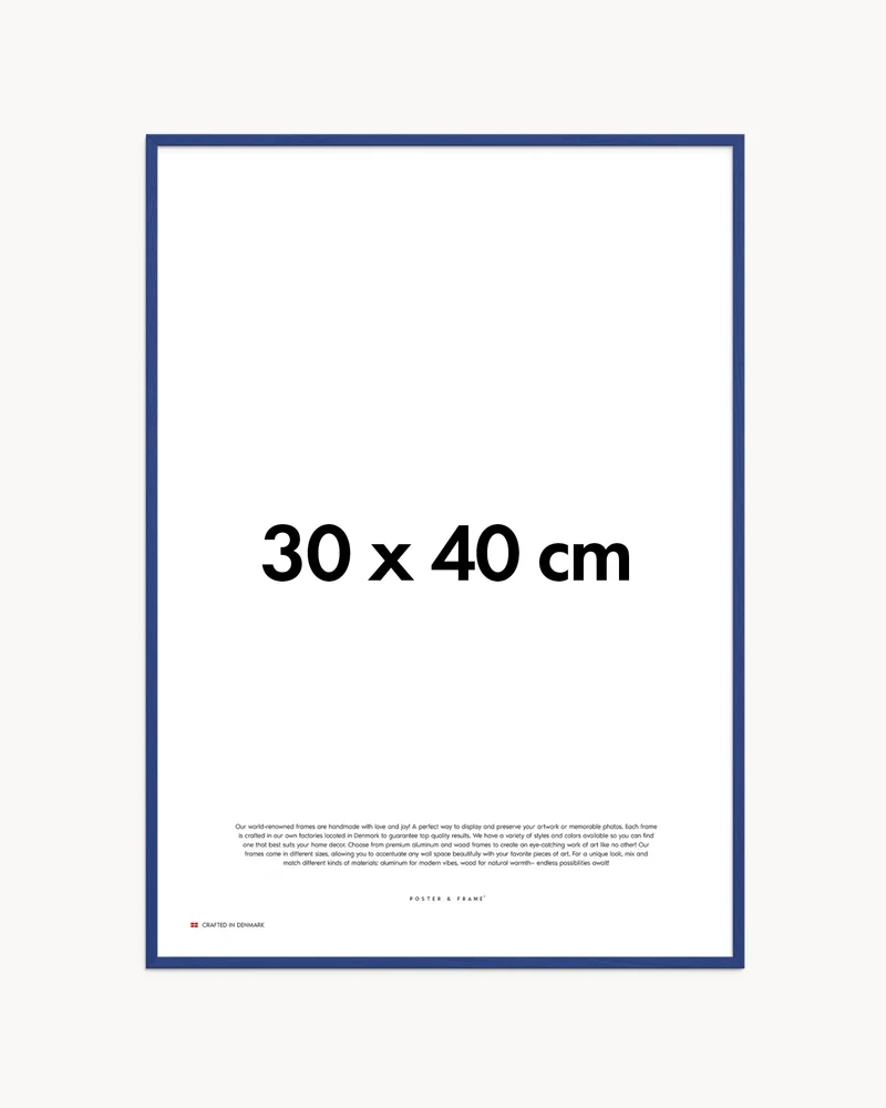 Cornice fatta a mano in legno blu