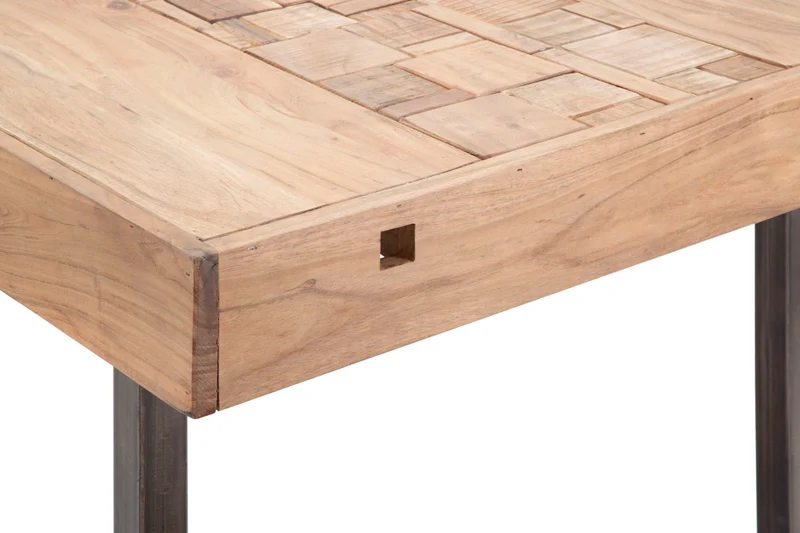 Tavolo "Mumbai" allungabile in legno di acacia per cucina e soggiorno 160/240 x 90 cm