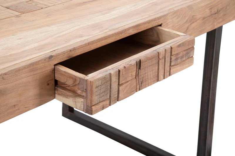 Tavolo "Mumbai" allungabile in legno di acacia per cucina e soggiorno 160/240 x 90 cm