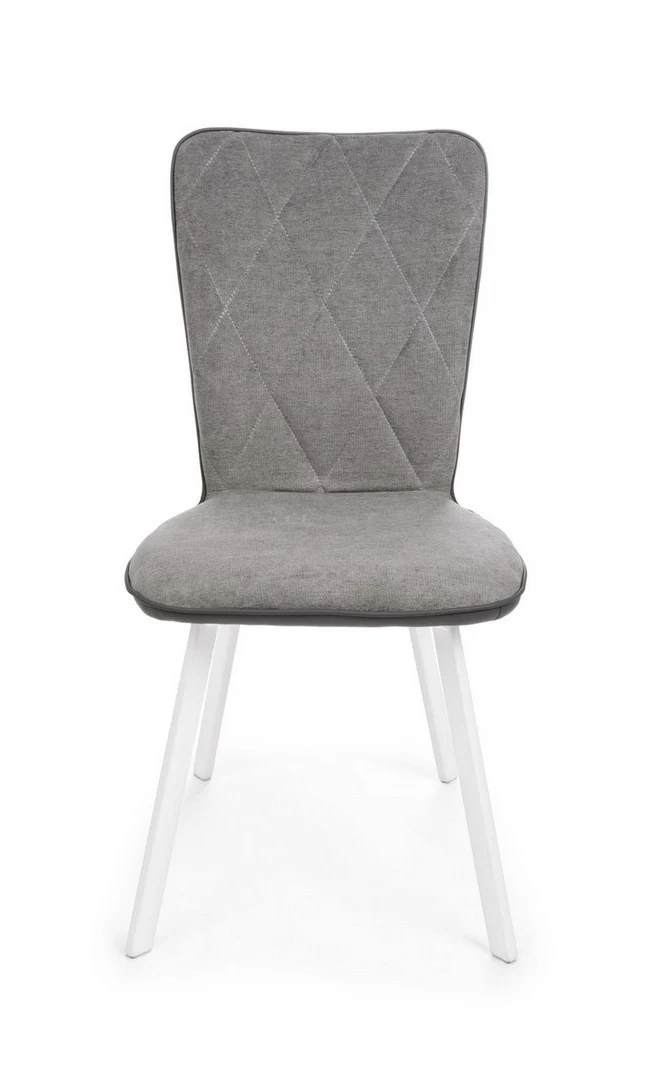 Sedia "Angelica" con struttura in acciaio e compensato, per arredo interno 50 x 63 x h 92 cm