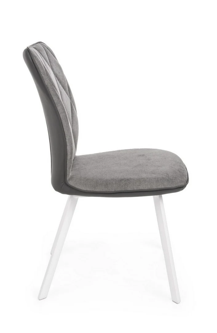 Sedia "Angelica" con struttura in acciaio e compensato, per arredo interno 50 x 63 x h 92 cm