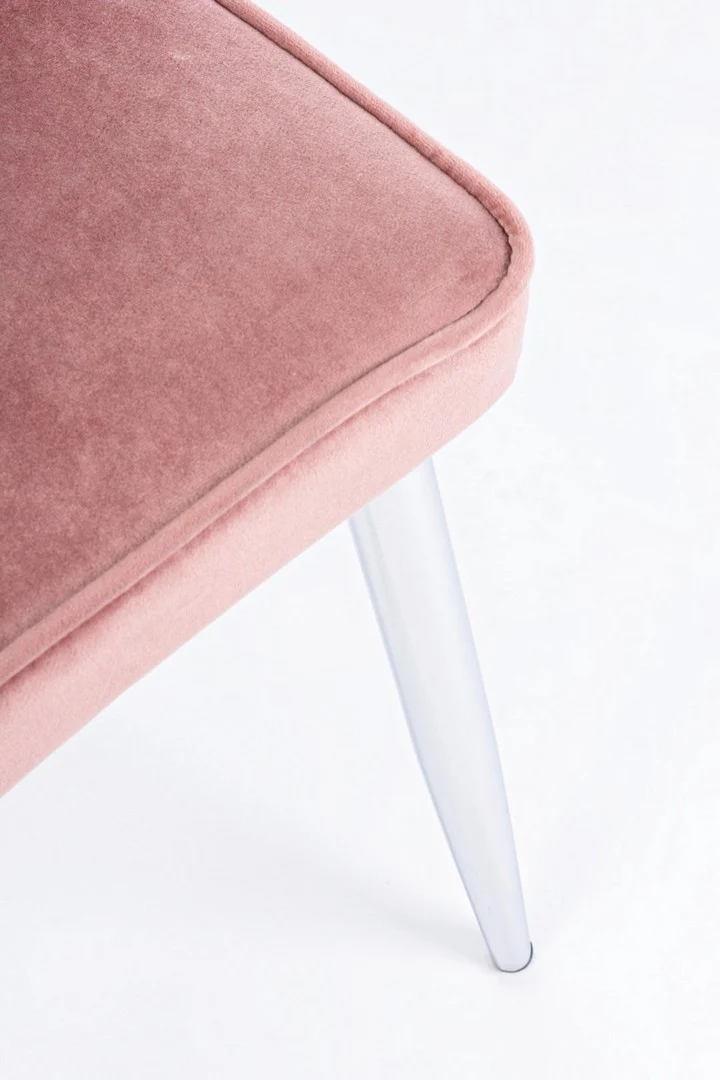 Sedia "Corinna" con gambe in tubolare di acciaio cromato, per arredo interno 44 x 55 x h 86 cm