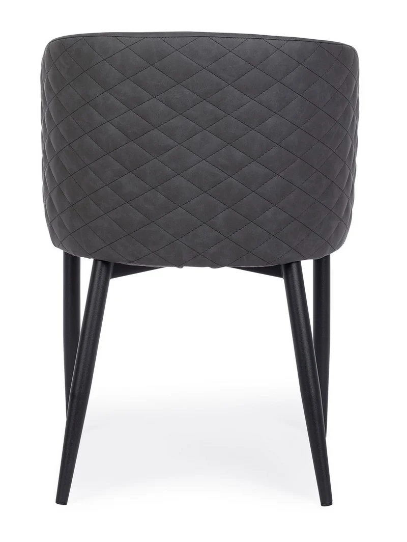Sedia "Chris" con gambe in acciaio verniciato a polvere, per arredo interno 54 x 54 x h 76 cm