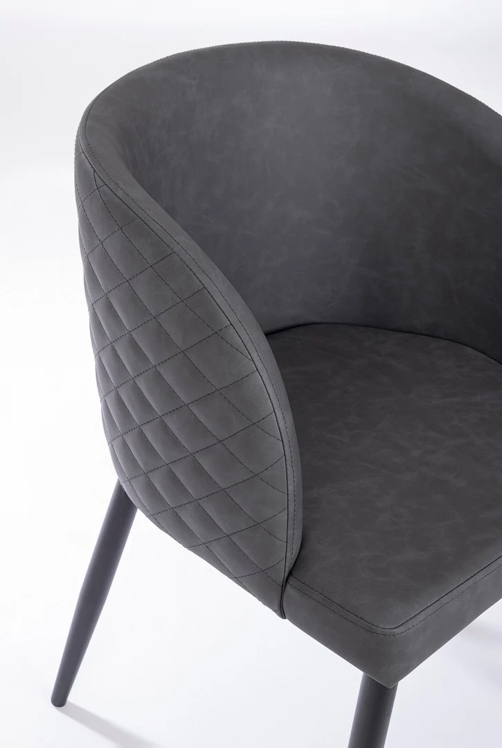 Sedia "Chris" con gambe in acciaio verniciato a polvere, per arredo interno 54 x 54 x h 76 cm