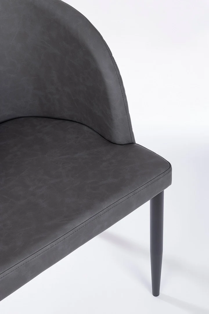 Sedia "Chris" con gambe in acciaio verniciato a polvere, per arredo interno 54 x 54 x h 76 cm