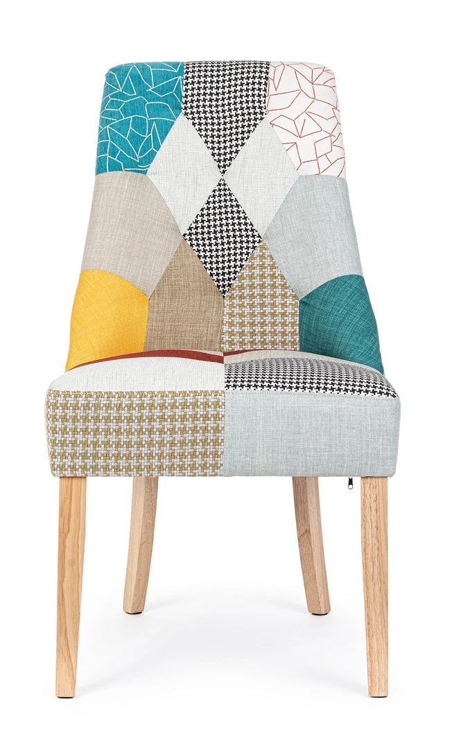 Sedia "Galatea" con struttura in legno di pino e compensato, per arredo interno 51 x 62 x h 93 cm