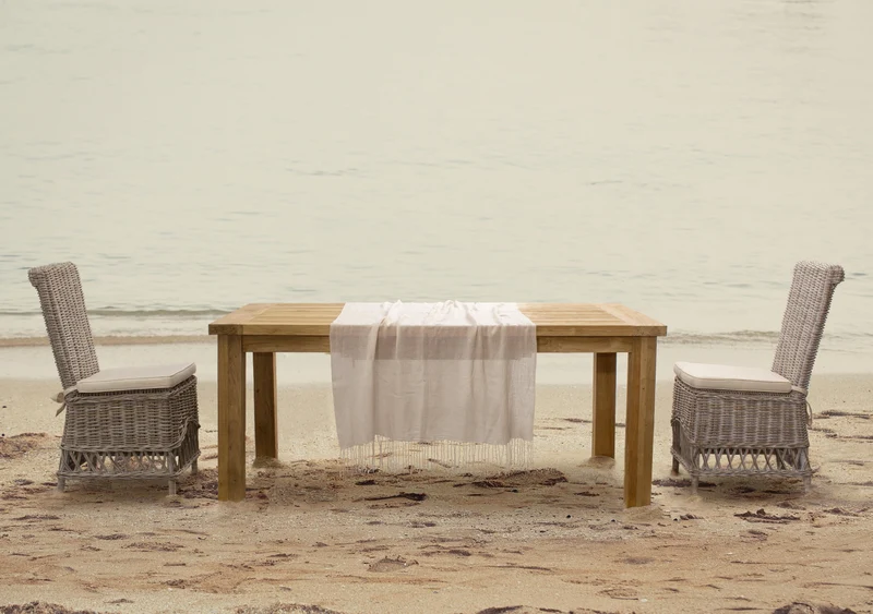 Sedia "Warna" con struttura in rattan, per arredo interno 47 x 55 x h 100 cm