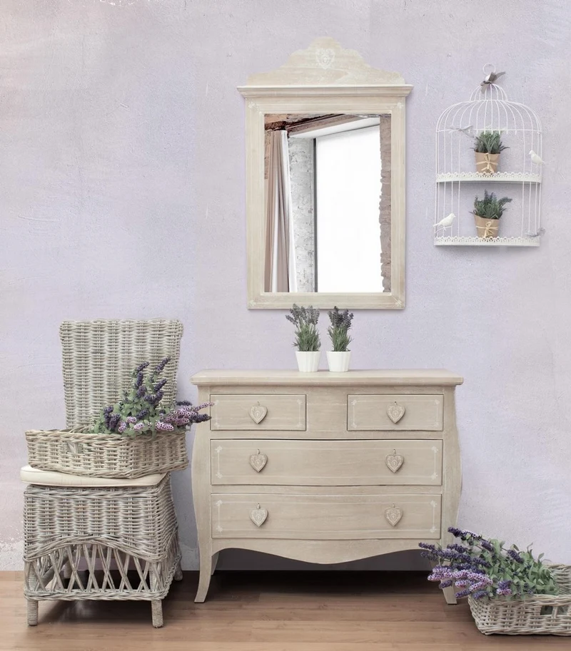 Sedia "Warna" con struttura in rattan, per arredo interno 47 x 55 x h 100 cm