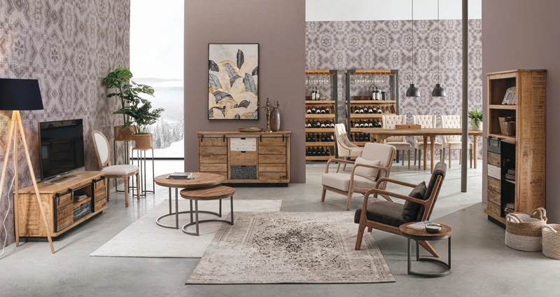 Sedia "Cally" con struttura in legno di quercia, per arredo interno 51 x 61 x h 90 cm