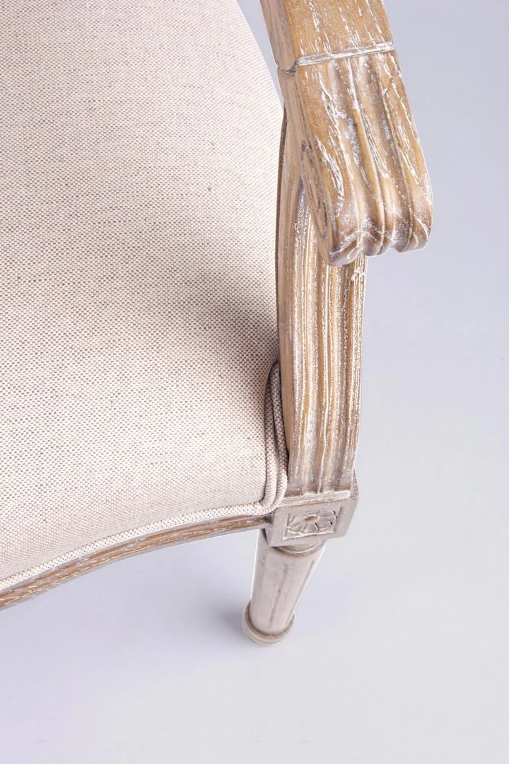 Sedia "Liliane" con struttura in legno di frassino, per arredo interno con braccioli, 58 x 67 x h 96 cm