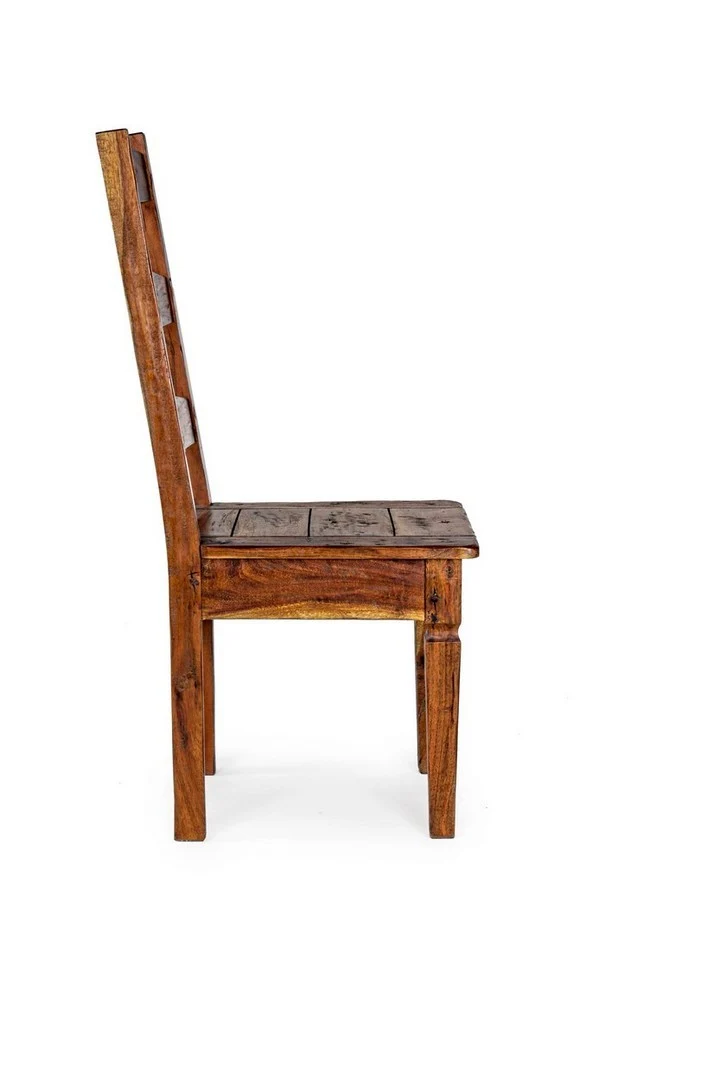 Sedia "Chateaux" con legno d'acacia indiano massiccio, per arredo interno 45 x 45 x h 105 cm