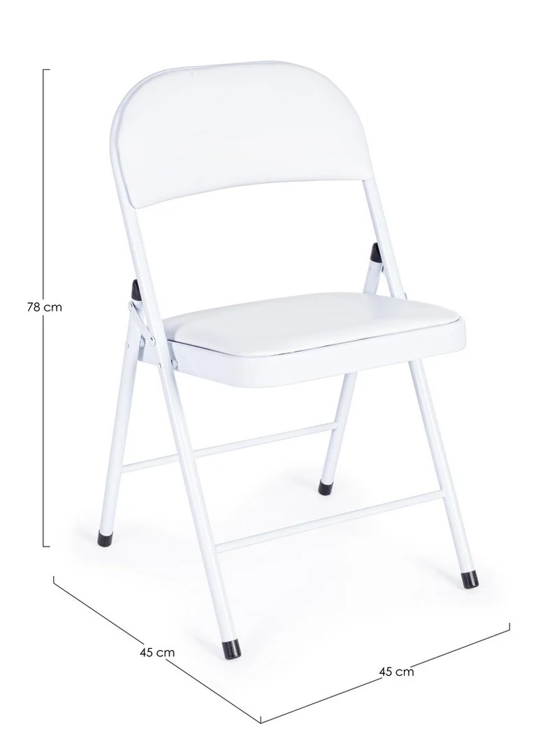 Sedia "Felicity" con struttura in tubolare di acciaio ø22 mm verniciato a polvere (poliestere), per arredo interno 45 x 45 x h 78 cm