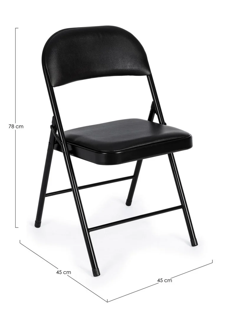 Sedia "Felicity" con struttura in tubolare di acciaio ø22 mm verniciato a polvere (poliestere), per arredo interno 45 x 45 x h 78 cm