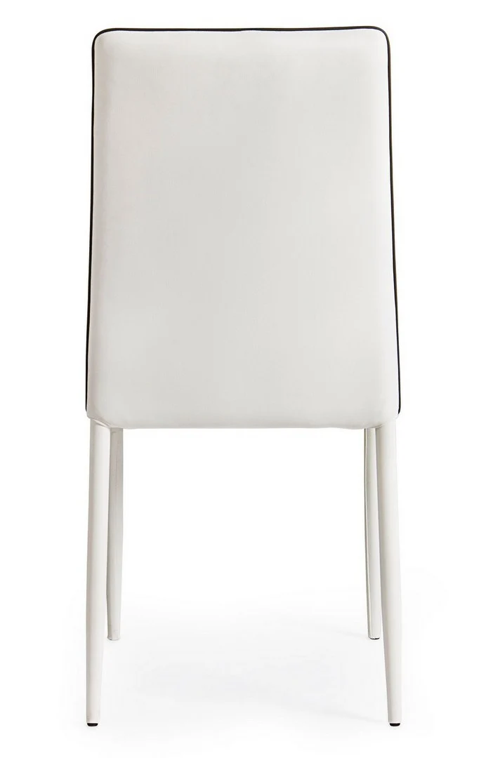 Sedia "Achille" con struttura in acciaio, per arredo interno 43,5 x 53,5 x h 92 cm
