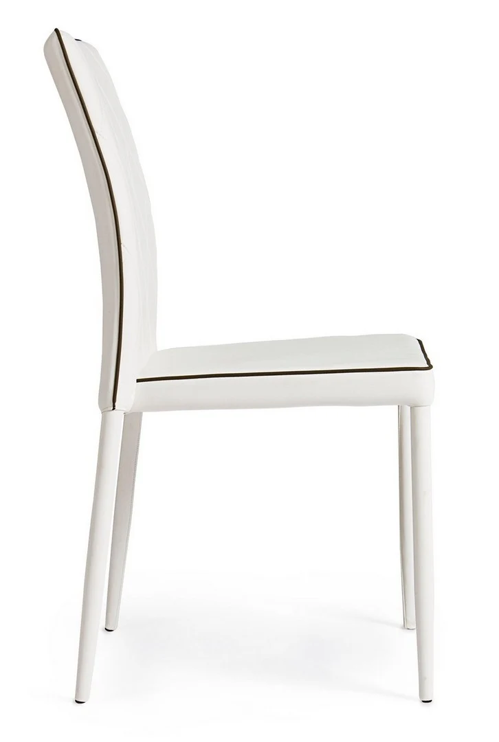 Sedia "Achille" con struttura in acciaio, per arredo interno 43,5 x 53,5 x h 92 cm