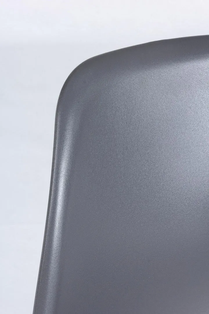 Sedia "Iris" con gambe in tubolare di acciaio verniciato a polvere, per arredo interno 45 x 52 x h 84 cm