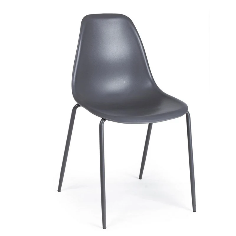 Sedia "Iris" con gambe in tubolare di acciaio verniciato a polvere, per arredo interno 45 x 52 x h 84 cm