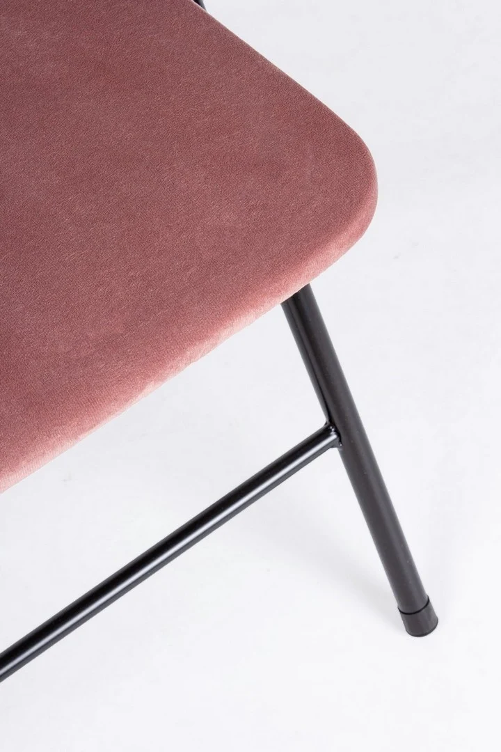 Sedia "Amal" con struttura in tubolare di acciaio verniciato a polvere ø19 mm, per arredo interno 43,5 x 43,5 x h 79 cm