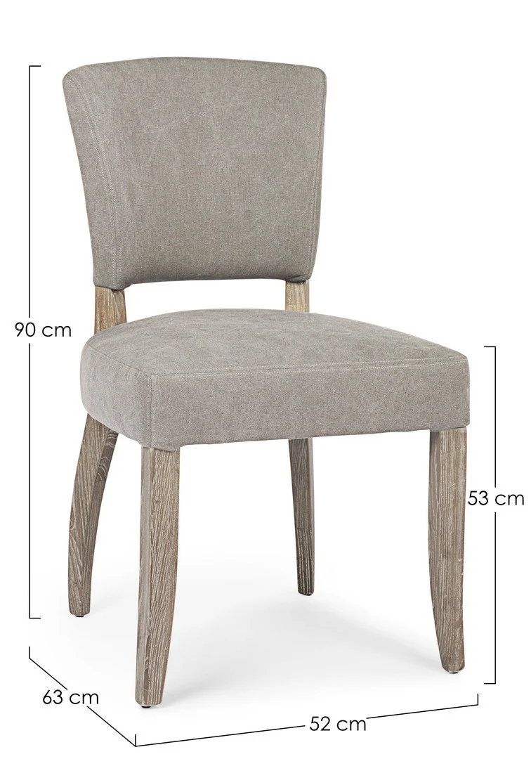 Sedia "Maratriz" con struttura in legno di frassino con finitura a base di nitrocellulosa, per arredo interno 52 x 63 x h 90 cm