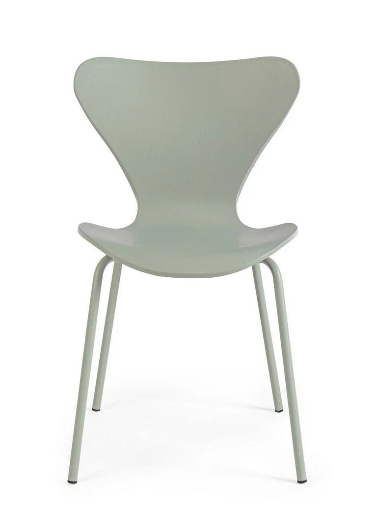 Sedia "Tessa" con gambe in acciaio verniciato a polvere epossidica, per arredo interno 50 x 49,5 x h 82 cm
