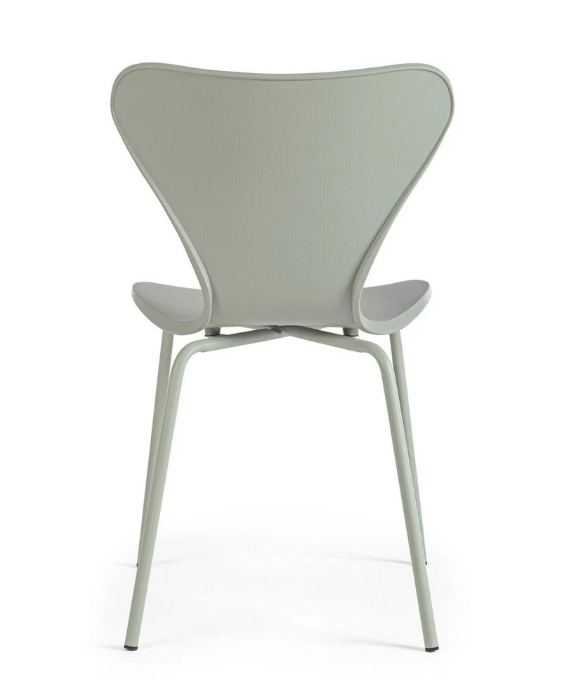 Sedia "Tessa" con gambe in acciaio verniciato a polvere epossidica, per arredo interno 50 x 49,5 x h 82 cm